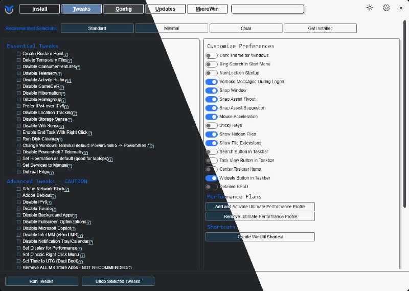 #GitHub #Windows #系统 #工具💻 Winutil - 强大的 Windows 系统优化工具▎项目介绍