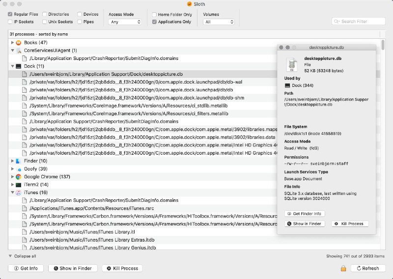 #软件 #工具 #开源📊 Sloth - macOS 系统进程查看和管理工具▎软件平台