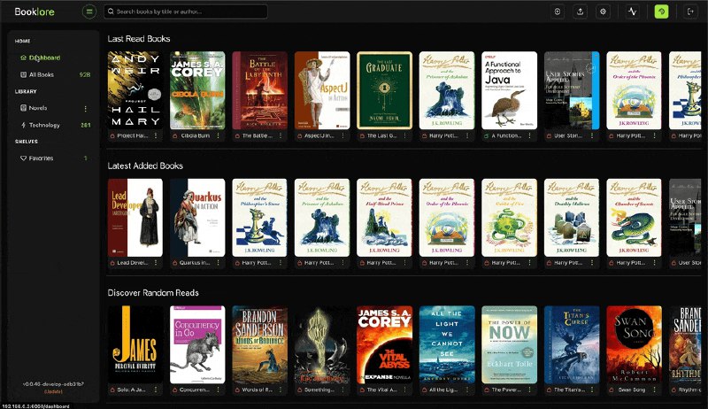 ⭐️ #GITHUB #漫画 #电子书🗃 BookLore - 电子书与漫画阅读管理平台▎项目介绍