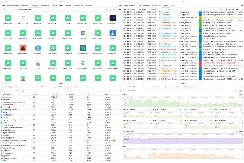 #软件 #工具 #开源📱 AYA - 开源 Android ADB 桌面应用程序▎软件平台