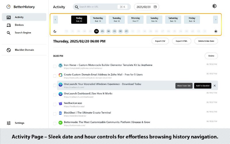 #插件 #工具 #浏览器📊 Better History - 浏览器历史记录管理工具▎插件平台