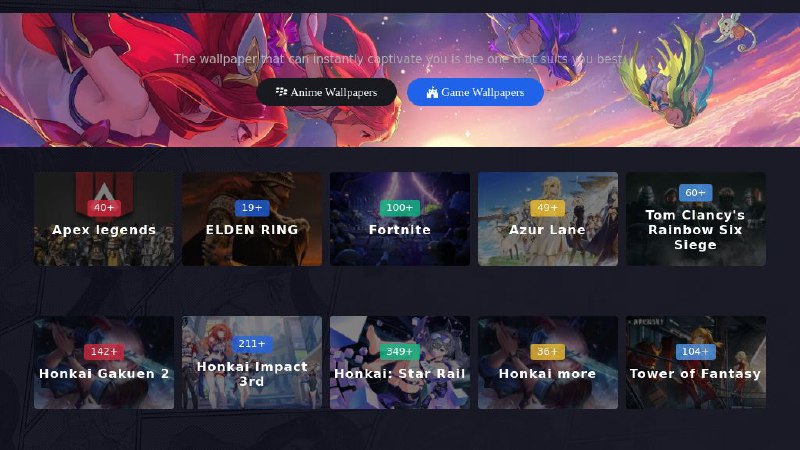 #网站 #壁纸🌠 2DWallpapers - 高质量动漫与游戏壁纸▎网站介绍