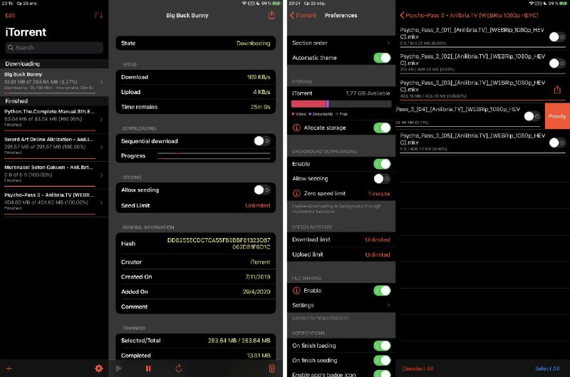 #软件 #工具 #开源 #磁力 #BT❤️ iTorrent - 强大的 iOS BitTorrent 客户端▎软件功能