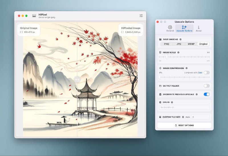 #软件 #图像 #开源🖼 HiPixel - AI 驱动 Mac 图像超分辨率工具▎软件平台