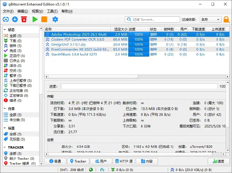 ⭐️ #软件 #工具 #开源📶 qBittorrent Enhanced Edition - 跨平台 qBittorrent 增强版▎软件平台