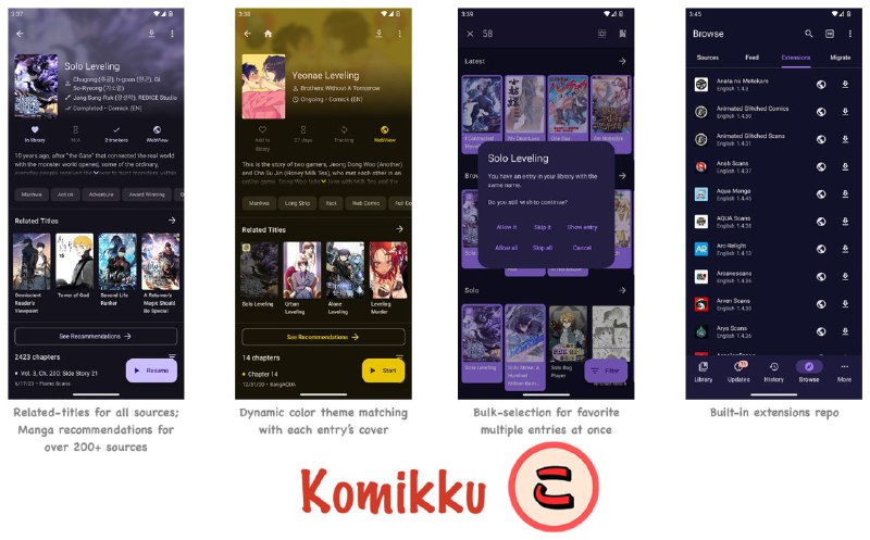 #软件 #开源 #漫画 #阅读器📕 Komikku - 开源 Android 漫画阅读器▎软件功能