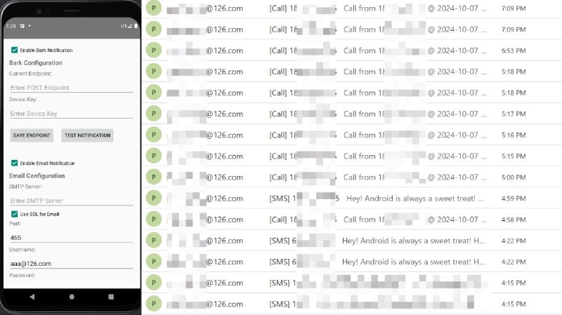#软件 #工具 #开源📨 NotifyMe - Android 来电和短信转发工具▎软件功能