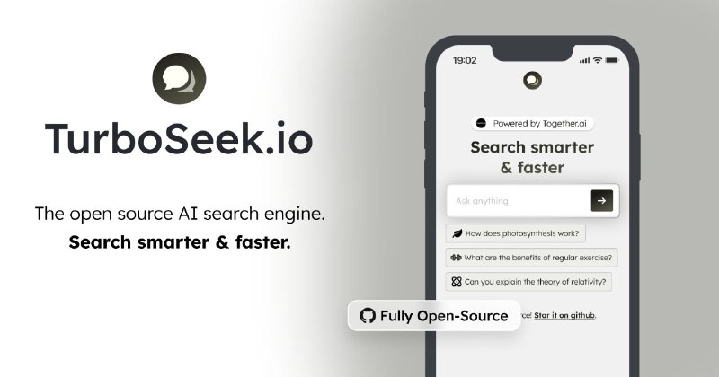 #网站 #开源 #搜索引擎 #AI💬 TurboSeek - 类 Perplexity 开源 AI 搜索引擎▎网站功能