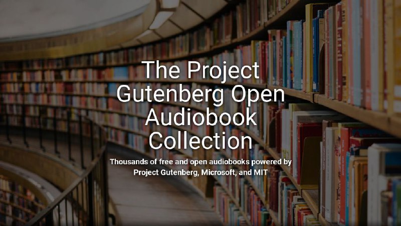 📂 #网站 #电子书📻 The Project Gutenberg Open Audiobook Collection▎网站功能