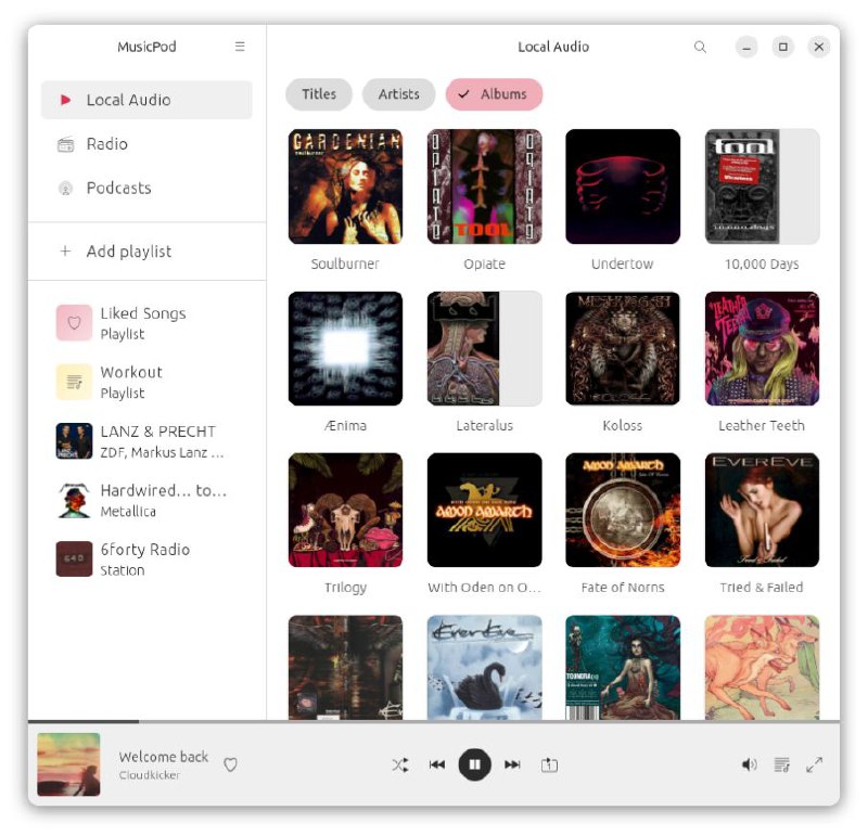 #软件 #音乐 #播放器▶️ Musicpod - 一款跨平台音乐、广播、电视和播客播放器▎软件功能