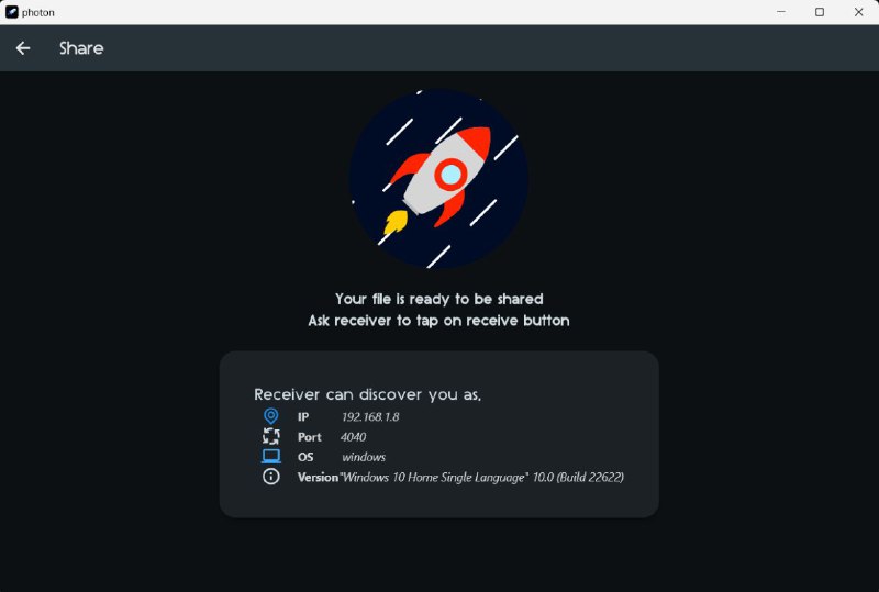 📂 #开源 #软件 #传输 #工具🚀 Photon▎软件功能