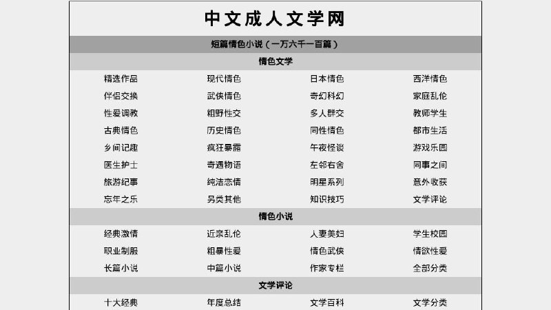 #网站 #小说📖 中文成人文学网 - 免费中文成人小说网站▎网站介绍