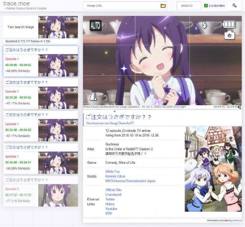 #GitHub #动漫 #工具👼 trace.moe - 一个开源动漫场景搜索引擎▎项目功能