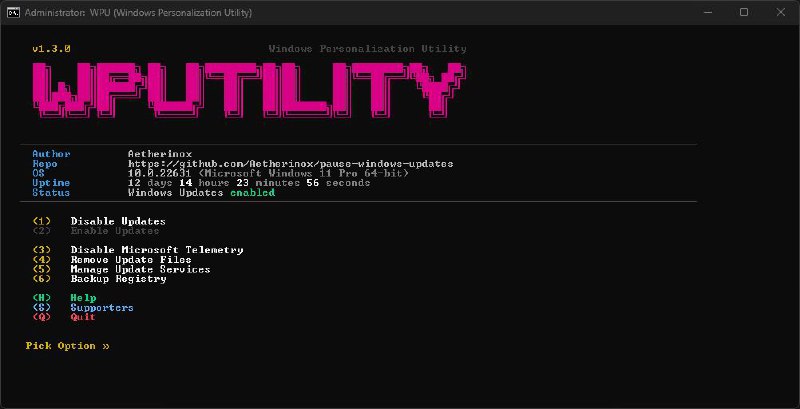 #脚本 #工具 #开源💻 pause-windows-updates - 禁用 Windows 自动更新▎脚本平台