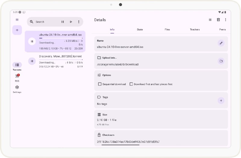 ⭐️ #软件 #工具 #开源🔗 LibreTorrent - Android 全功能 BT 客户端▎软件平台