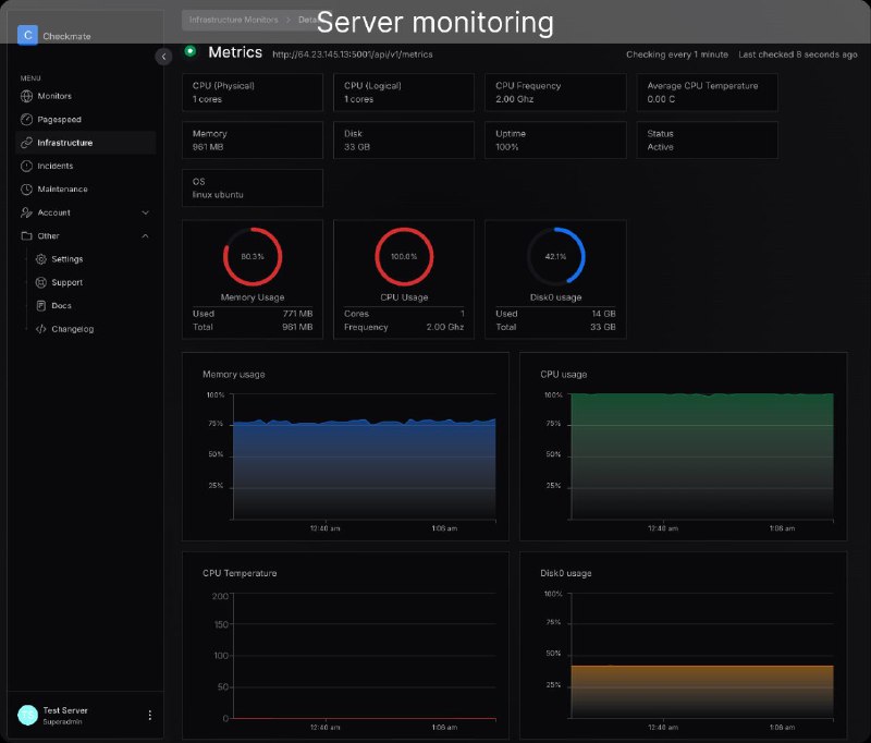 #GitHub #工具💨 Checkmate - 服务器硬件跟踪管理工具▎项目介绍