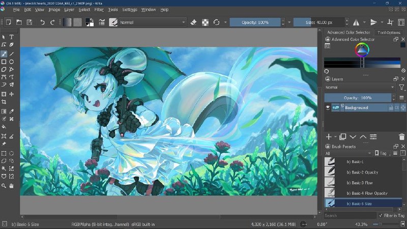 #软件 #工具 #开源🎨 Krita - 一款自由开源且免费的专业绘画软件▎软件功能