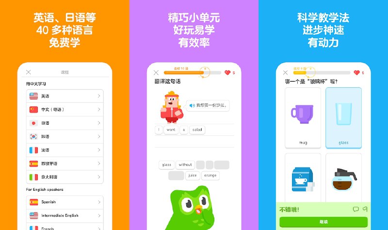 🦉 多邻国 v6.58.7 直装会员版 —— 中、英、韩、法 30 余种语言学习应用 #多邻国✅修改内容