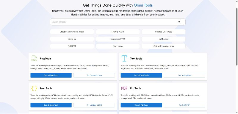 #网站 #工具 #开源🧰 Omni Tools - 自托管强大网络工具集合▎网站介绍