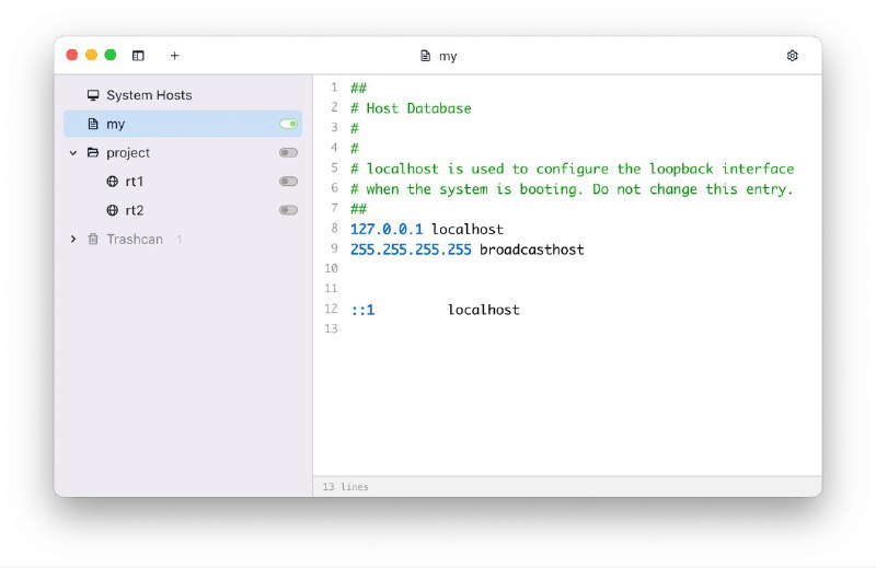 #软件 #工具 #开源📝 SwitchHosts - 管理、切换多个 hosts 方案的工具▎软件功能
