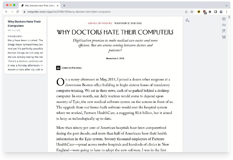 #插件 #工具 #开源📄 Unclutter - 现代化网页阅读器模式插件▎插件平台