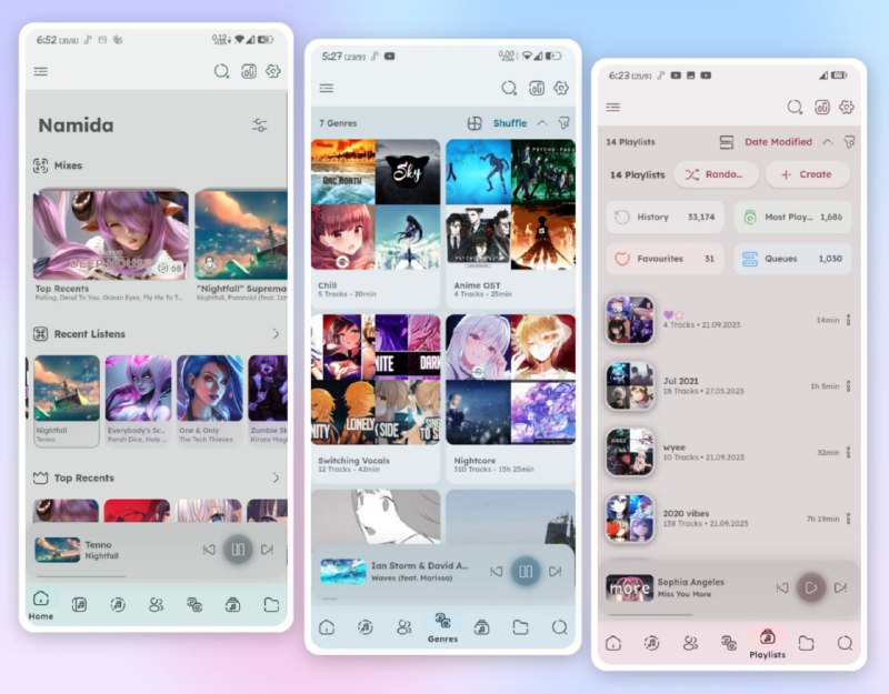 #软件 #音乐 #视频 #播放器 #开源🌟 Namida - 一个漂亮且功能丰富的音乐和视频播放器▎软件功能