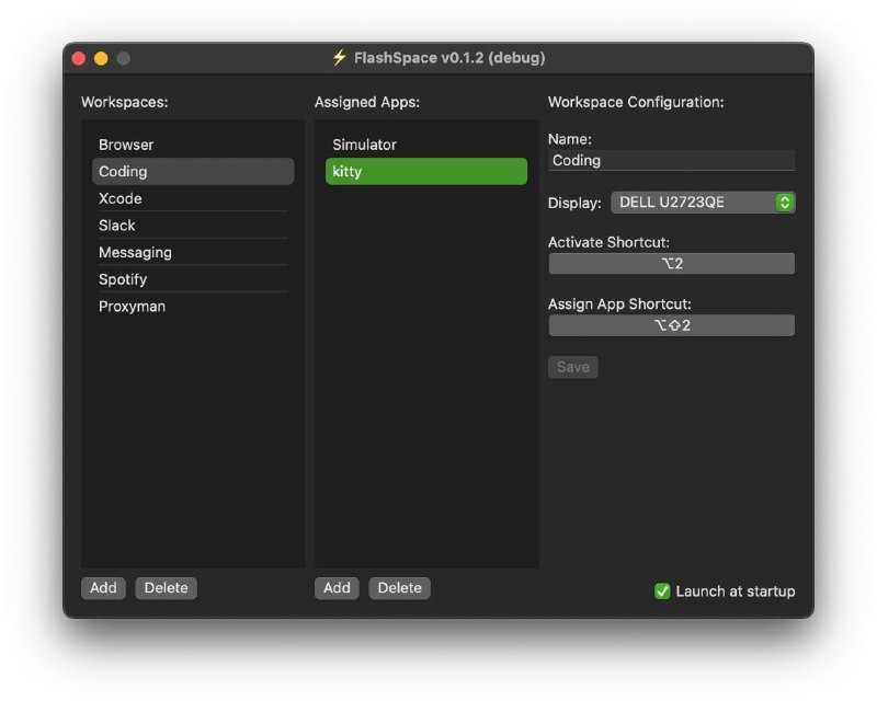 #软件 #工具 #开源⚡ FlashSpace - mac 虚拟工作区管理器▎软件平台