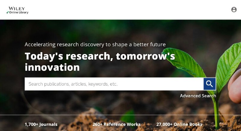 📚 Wiley Online Library - 高质量学术资源图书馆是一个为研究人员提供高质量的同行评 审的研究文章和学术论文的在线图书馆