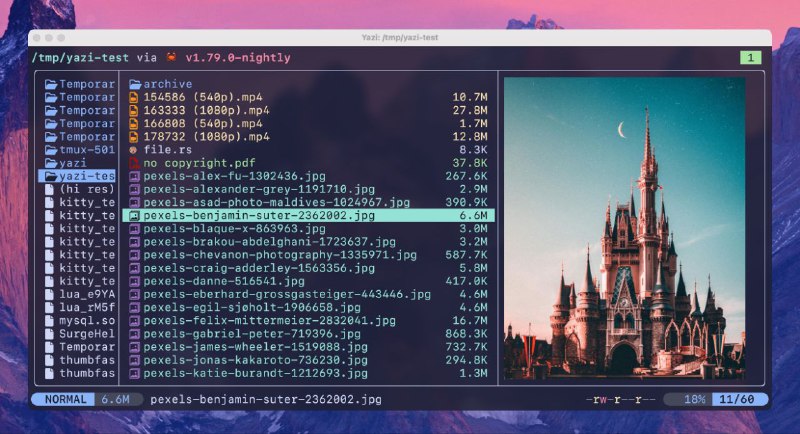 #软件 #工具 #开源📁 Yazi - 超快的极简终端文件管理器▎软件功能