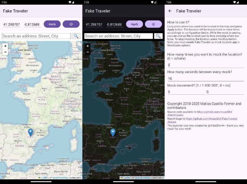 #软件 #工具 #开源🖥 FakeTraveler - 无需 Root 的 Android 虚拟定位工具▎软件平台