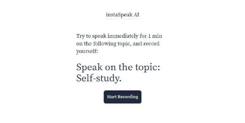 📂 #网站 #工具 #AI👩‍🏫 instaSpeak AI▎网站功能