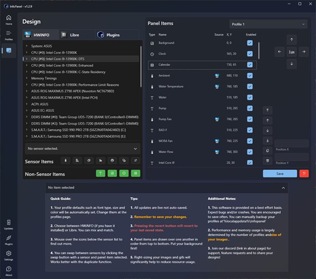 ⭐️ #软件 #工具 #开源⚙️ InfoPanel - 桌面硬件监控可视化工具▎软件平台