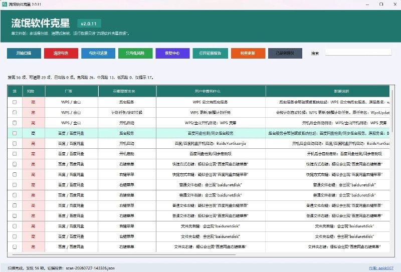 ⭐️ #软件 #工具🗓 流氓软件克星 - 清理 Windows 系统流氓软件残留工具▎软件平台
