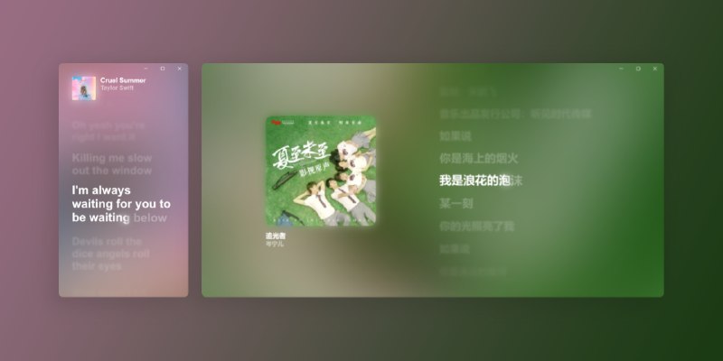 ⭐️ #软件 #音乐 #开源🎵 BetterLyrics - 高颜值动态歌词显示工具▎软件平台