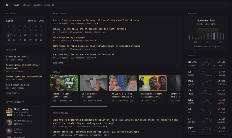 #GitHub #工具🧭 Glance - 可自托管的开源轻量仪表盘工具▎项目功能