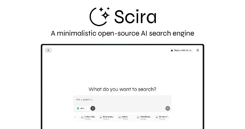 #网站 #开源 #搜索引擎 #AI🔎 Scira - 一款开源简约的 AI 搜索引擎▎网站介绍