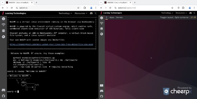 #GitHub #Web #虚拟机👩‍💻 WebVM - 在浏览器中运行 Linux 虚拟机▎项目介绍