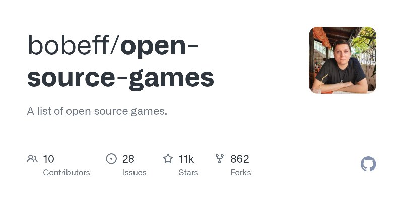 ⭐️ #GITHUB #游戏🎮 Open source games - 开源游戏列表▎项目介绍