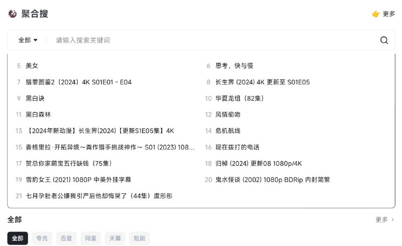 #网站 #网盘🔎 聚合搜 - 全类型聚合网盘搜索引擎▎网站介绍